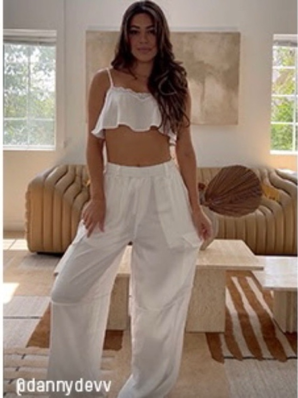 SKIMS White Bridal Lingerie, lace midriff top/cami  XL